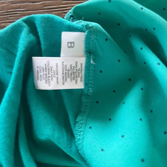 LOFT collared sleeveless teal blouse - Picture 4 of 5